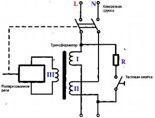 Schema circuitului RCD