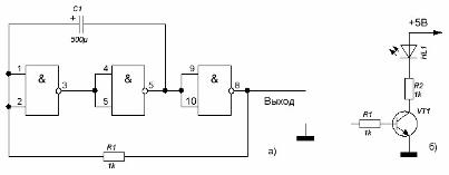 Multivibrator pada tiga elemen logik