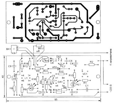 Placa de circuit termostat