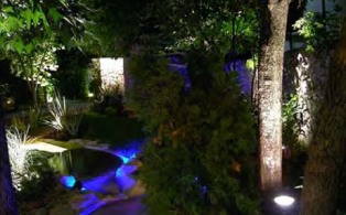 Fiberoptics in garden lighting