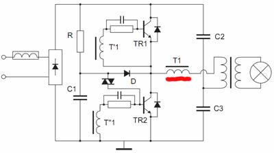 Egyszerűsített elektronikus transzformátor áramkör