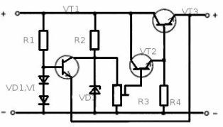 circuit de stabilizator parametric