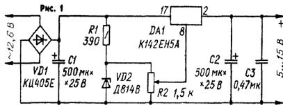 Diagram över en justerbar strömförsörjning för ett hemmalaboratorium