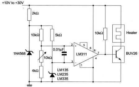 Schema de conectare a senzorului LM335