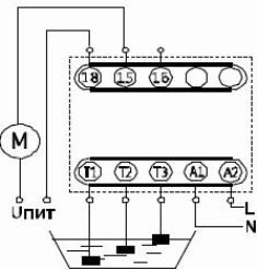 Схема на свързване на помпата към RKU-1M