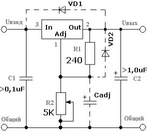 Circuit de comutare tipic KR142EN12A