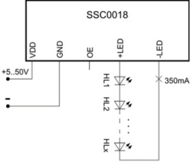Мощност на сериен низ чрез стабилизатор SSC0018
