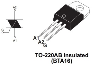 Triac Pinbelegung BTA16-600