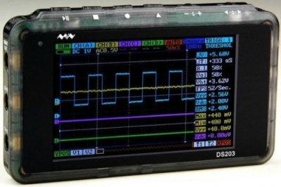 DS203 Oscilloscop digital de buzunar