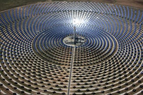 Spiegel eines Solarkraftwerks