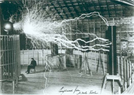 Nikola Tesla im Labor