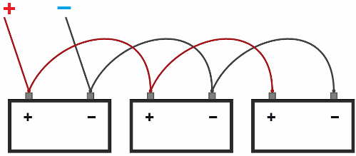 conexiune paralelă a bateriei