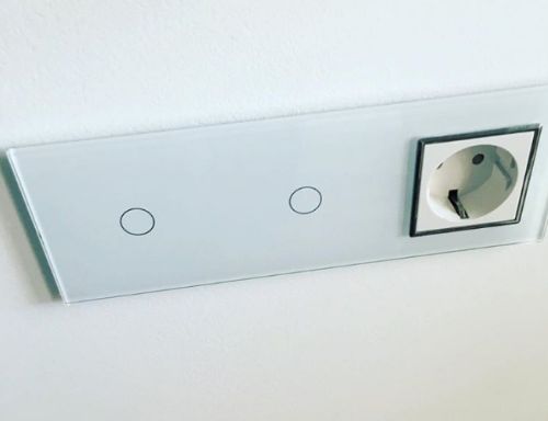 Double switch with socket