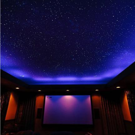 Ceiling starry sky with flickering stars effect.