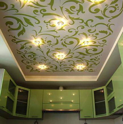 Ceiling with photo printing