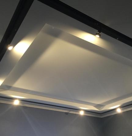 Stretch ceiling light