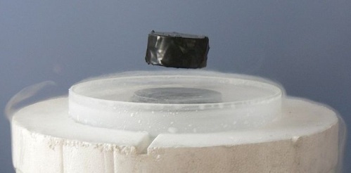 Levitarea magnetului asupra unui superconductor (efect Meissner)