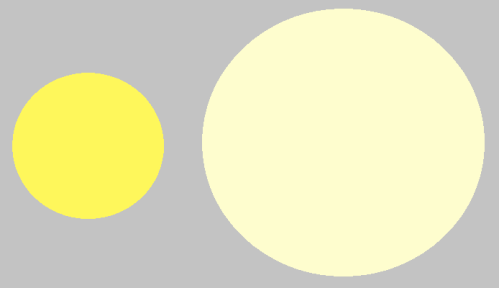 Осветљеност две светлосне кугле