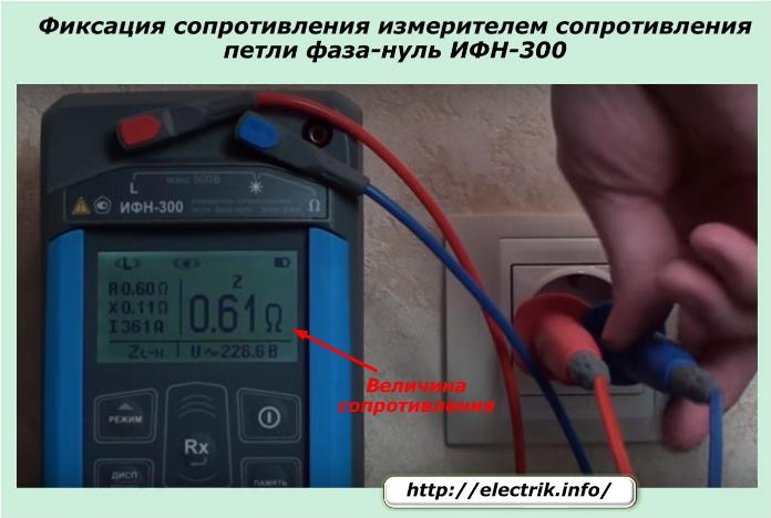 Фиксиращо съпротивление с измервател на фазово-нулево съпротивление IFN-300