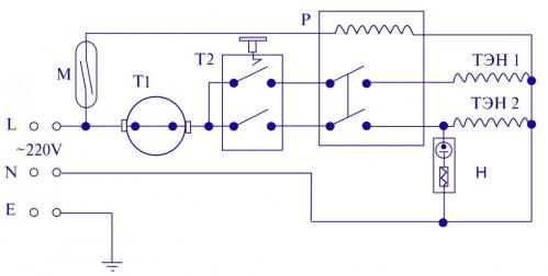 Typical circuit diagram instantaneous water heater
