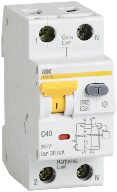 Difavtomat with electronic RCD