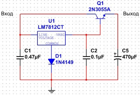 Un alt circuit de comutare a stabilizatorului de tensiune