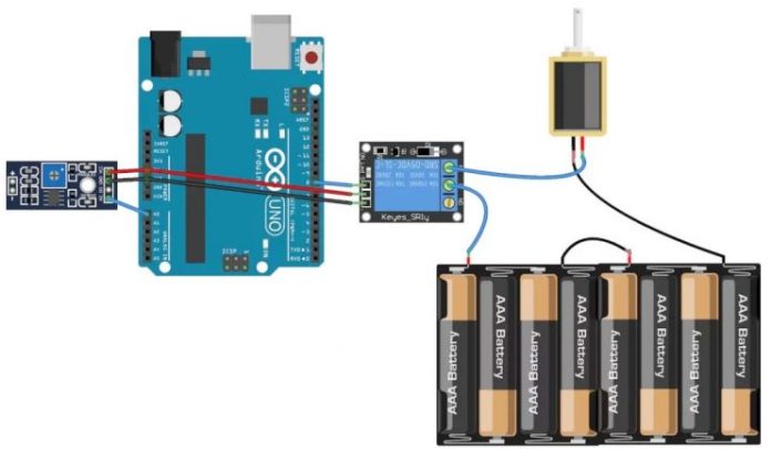 Schema de conectare a senzorului de umiditate la Arduino