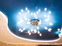 How to hang a chandelier on a stretch ceiling