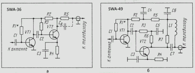 SWA sorozatú erősítő áramkör