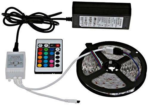 RGB lentu komplekts ar barošanas avotu un kontrolieri