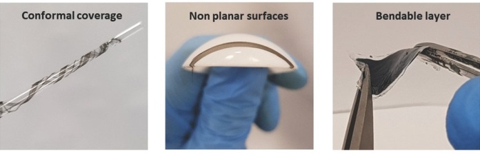 Composite material on different substrates