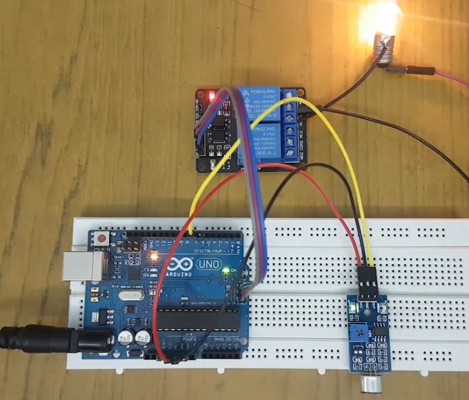 Έλεγχος φωτισμού με αισθητήρα arduino και ήχου
